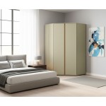 Γωνιακή Ντουλάπα Luca -Λαδί