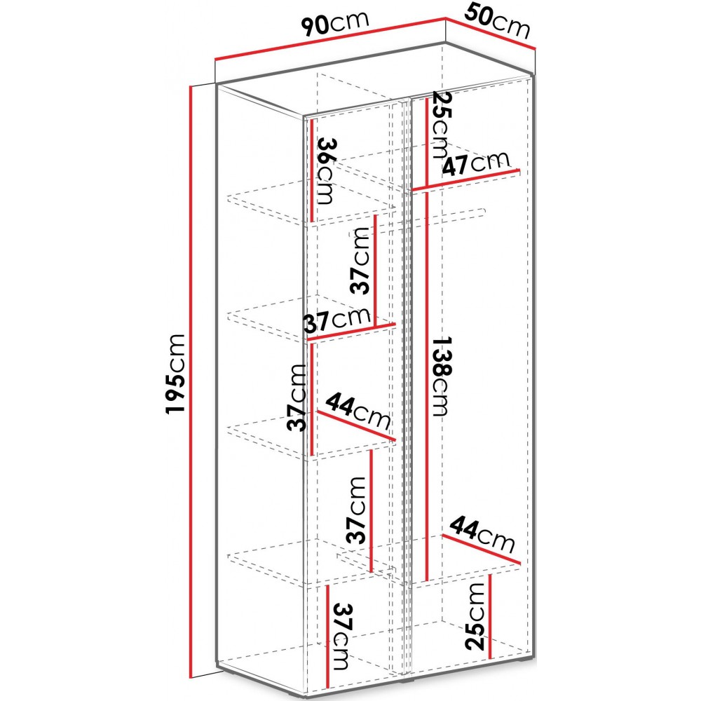 Ντουλάπα Luca Δίφυλλη-Λαδί