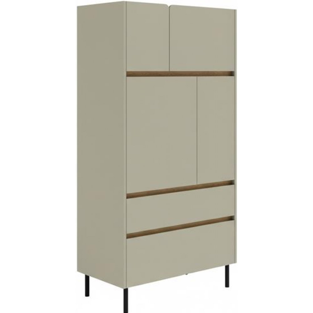 Μπουφές Luca 05 Ψηλός-Λαδί 80x40x165