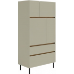 Μπουφές Luca 05 Ψηλός-Λαδί 80x40x165