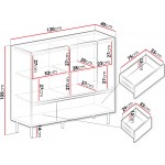 Μπουφές Luca 08-Λαδί 120x40x105