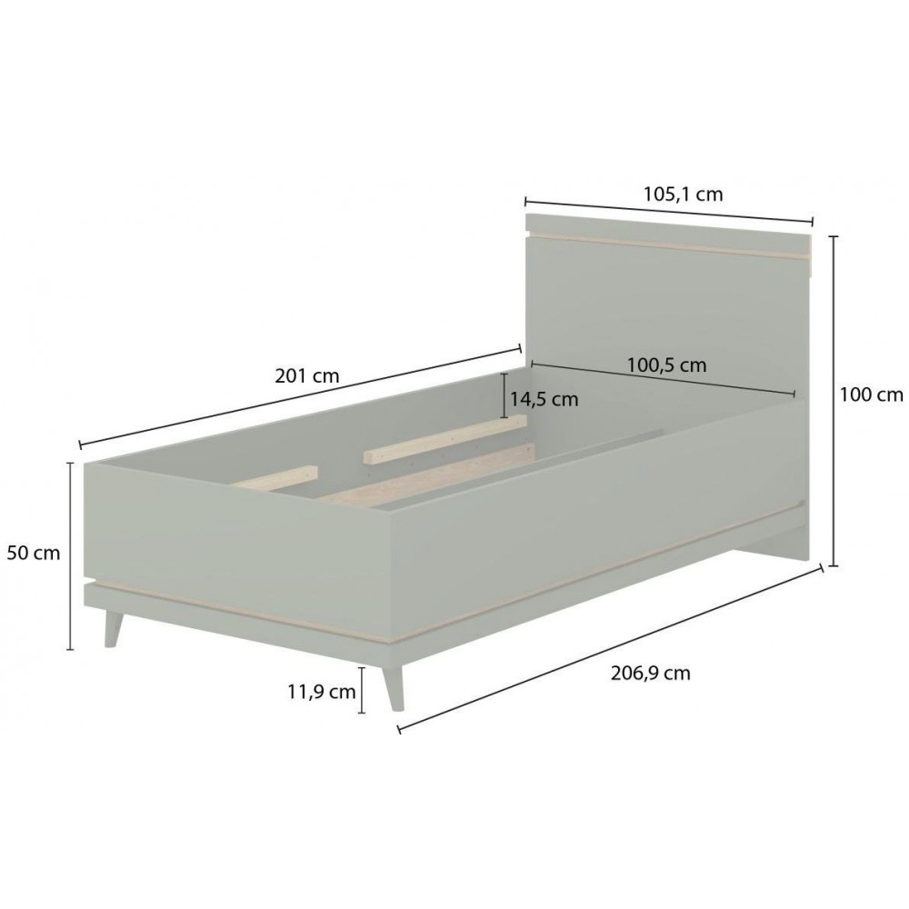 Παιδικό Κρεβάτι Andi Mini 105x207x100