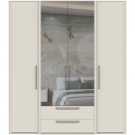 Ντουλάπα Cindel Τετράφυλλη-Με καθρέπτη 211x61x225
