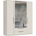 Ντουλάπα Cindel Τετράφυλλη-Με καθρέπτη 211x61x225