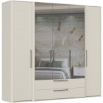 Ντουλάπα Cindel Πεντάφυλλη-Με καθρέπτη 246x61x225