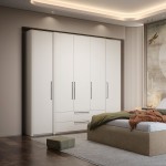 Ντουλάπα Cindel Πεντάφυλλη-Χωρίς καθρέπτη 246x61x225