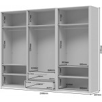 Ντουλάπα Cindel Εξάφυλλη 291x61x225