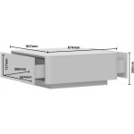 Τραπεζάκι Σαλονιού Cindel 87x86x36