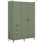 Ντουλάπα Andi Τρίφυλλη-Πράσινο