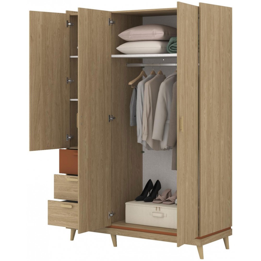 Ντουλάπα Andi Τρίφυλλη-Φυσικό