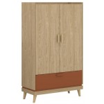 Ντουλάπα Andi Δίφυλλη-Φυσικό