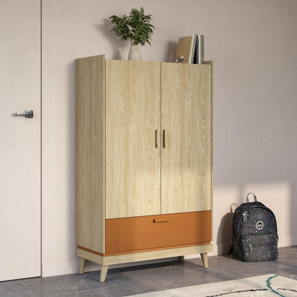 Ντουλάπα Andi Δίφυλλη-Φυσικό