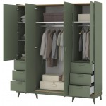 Ντουλάπα Andi τετράφυλλη-Πράσινο