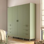 Ντουλάπα Andi τετράφυλλη-Πράσινο