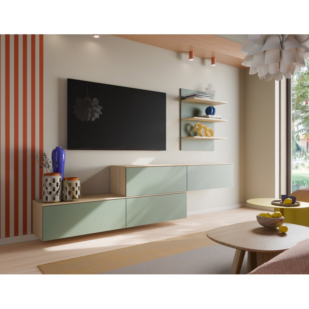 Κρεμαστή Ραφιέρα Zephyra-Μέντα 60x26x79.4