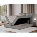 Επενδυμένο κρεβάτι Tario-Γκρι-140 x 200
