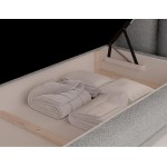 Επενδυμένο κρεβάτι Tario-Γκρι-140 x 200