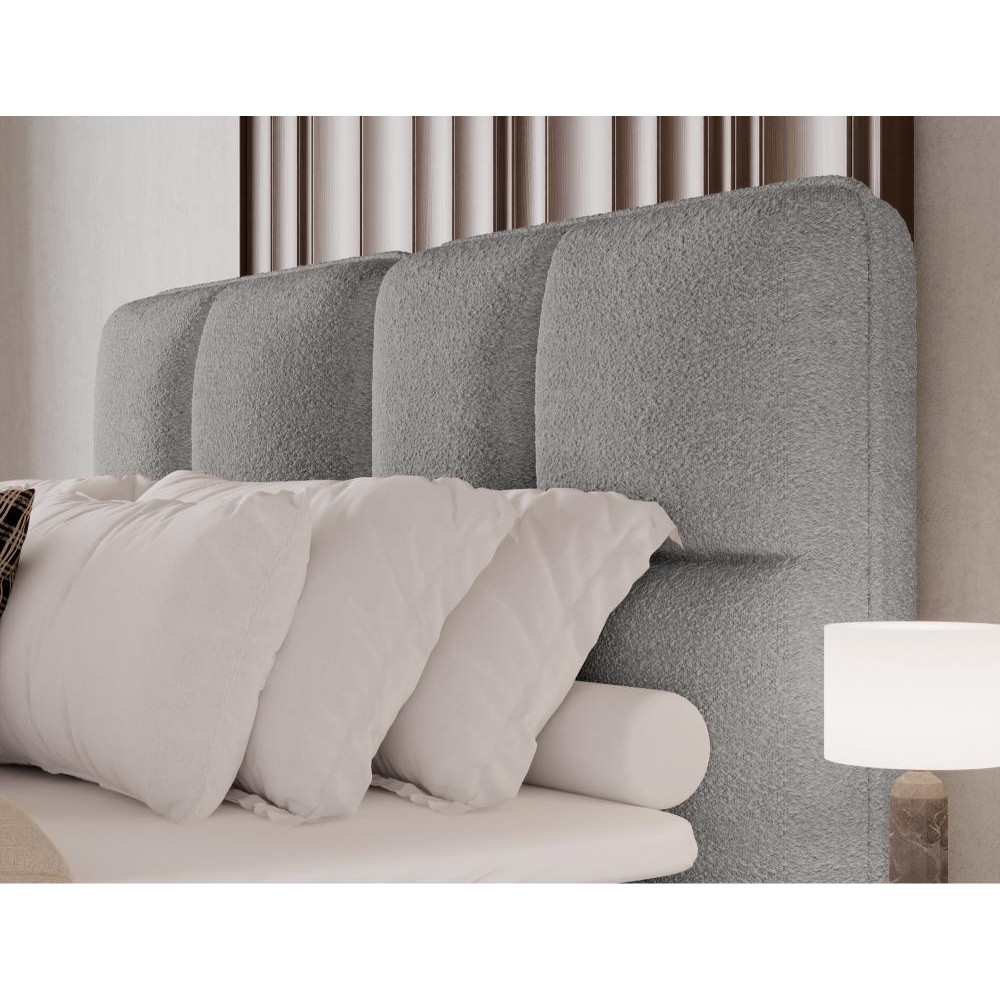 Επενδυμένο κρεβάτι Tario-Γκρι-140 x 200