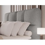 Επενδυμένο κρεβάτι Tario-Γκρι-140 x 200