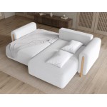 Γωνιακός Καναπές Tacos-Λευκό-Δεξιά 244x154x95