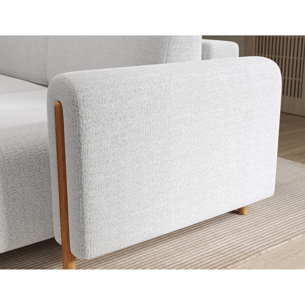 Γωνιακός Καναπές Tacos-Λευκό-Δεξιά 244x154x95