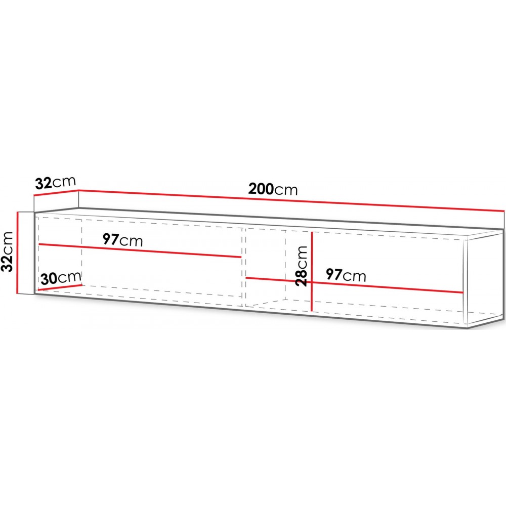Έπιπλο Τηλεόρασης Govi 200 200x32x32