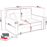 Καναπές - κρεβάτι Viva Lux II-Μπεζ 133x98x85