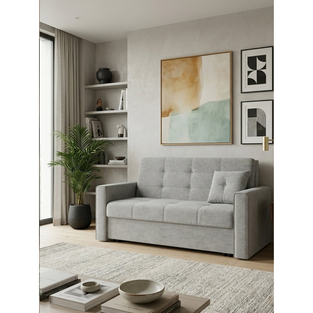 Καναπές - κρεβάτι Viva Lux II-Γκρι Ανοιχτό 133x98x85