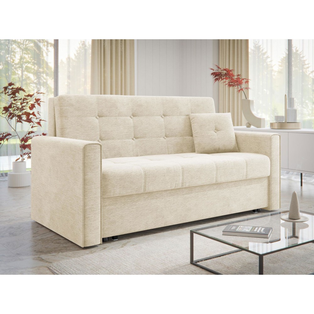 Καναπές - κρεβάτι Viva Lux III διθέσιος -Εκρού