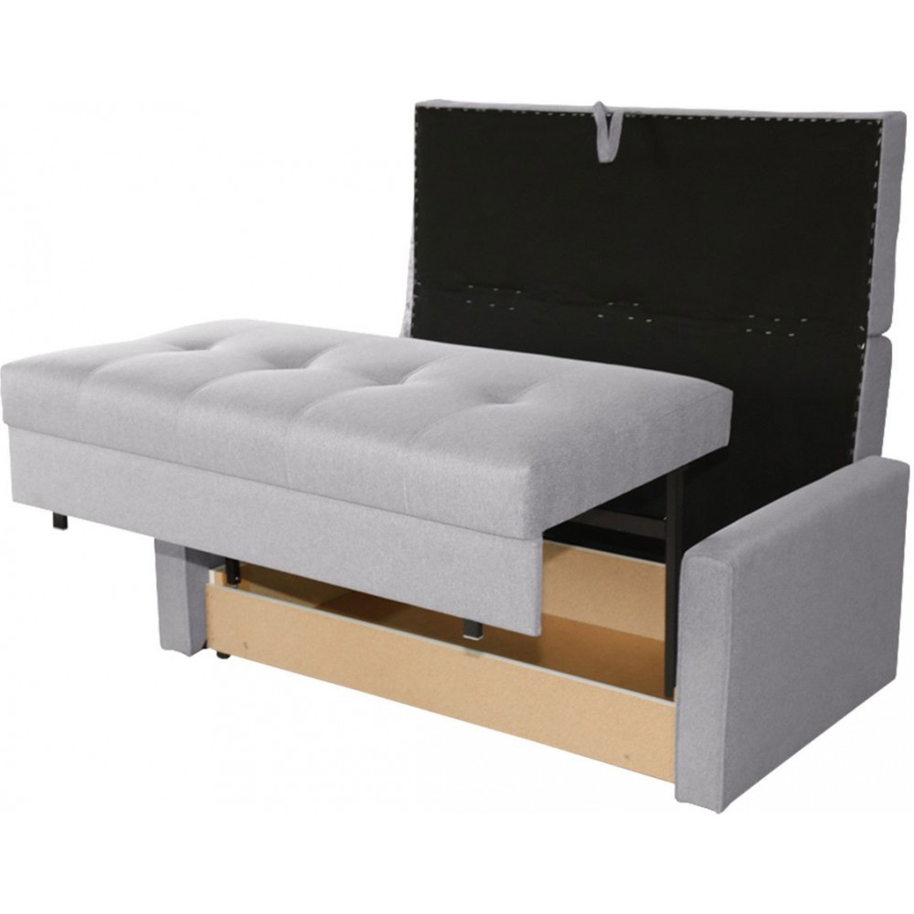 Καναπές - κρεβάτι Viva Lux III διθέσιος -Γκρι Ανοιχτό