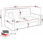 Καναπές - κρεβάτι Viva Lux III διθέσιος -Μουσταρδί 153x98x85