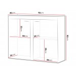 Μπουφές Rumba 2F-Cashmere 98x40x82