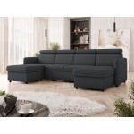 Γωνιακός Καναπές Barcelo U-Ανθρακί