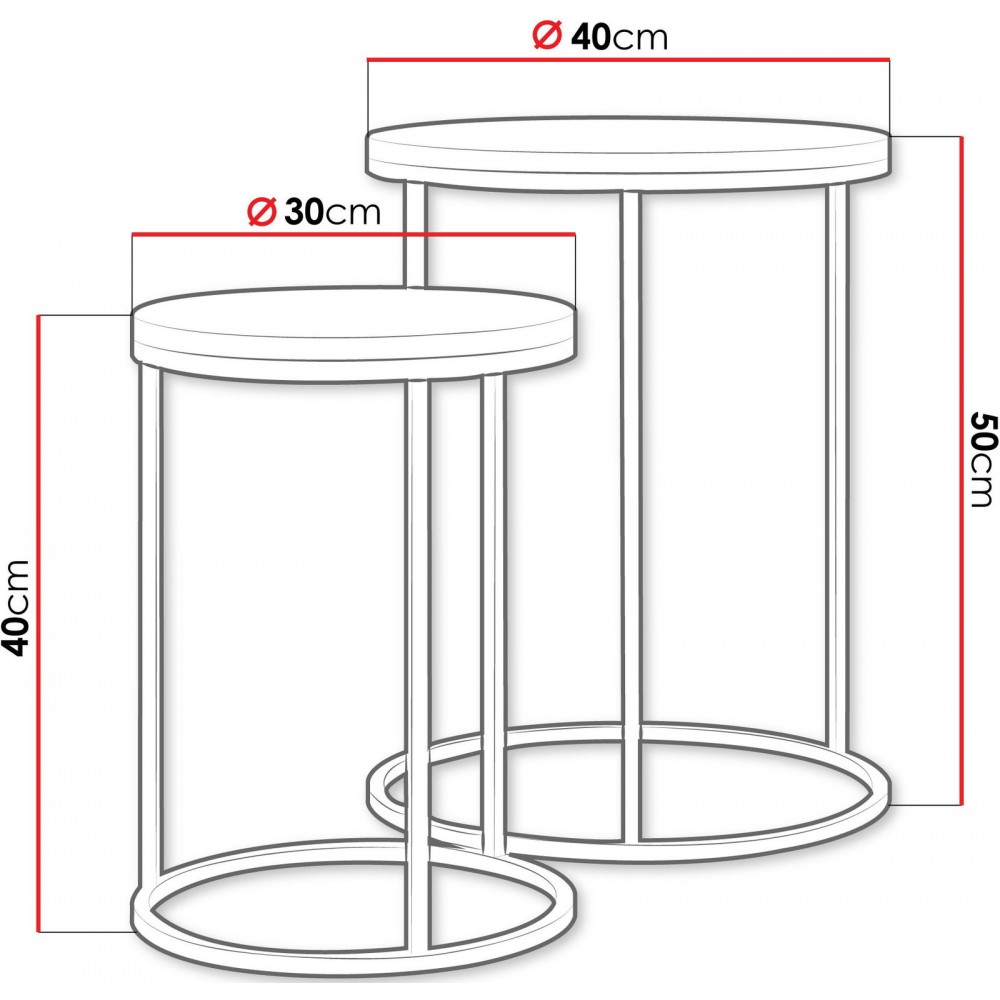 Τραπεζάκια Σαλονιού Ometi-Μπεζ