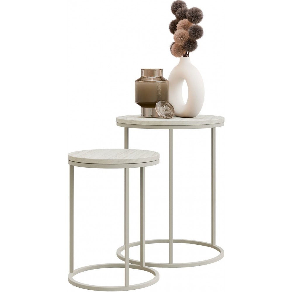 Τραπεζάκια Σαλονιού Ometi-Μπεζ