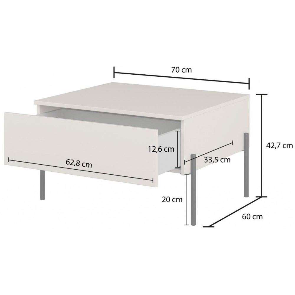 Τραπεζάκι σαλονιού Erona-Γκρεζ