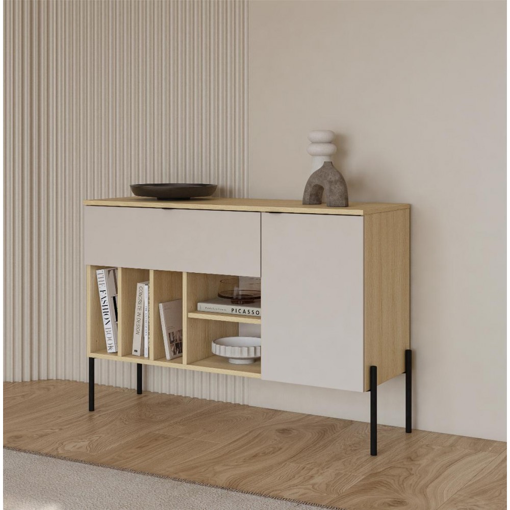 Μπουφές Erona Mini-Φυσικό – Γκρέζ