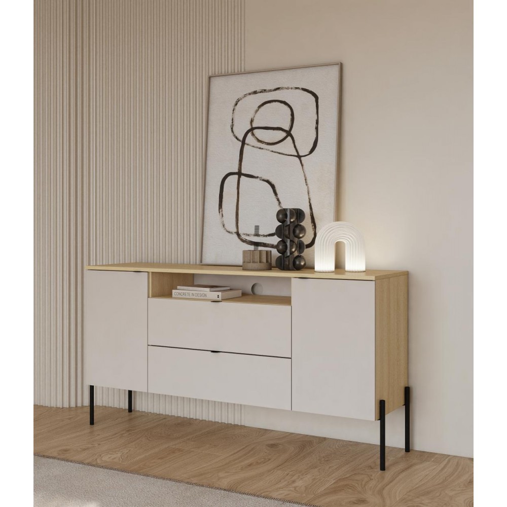 Μπουφές Erona -Φυσικό – Γκρέζ