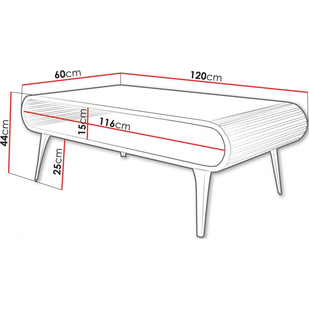 Τραπεζάκι Σαλονιού Aristo-Λευκό - Μαύρο