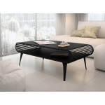 Τραπεζάκι Σαλονιού Aristo-Μαύρο 120x60x44