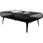 Τραπεζάκι Σαλονιού Aristo-Μαύρο 120x60x44
