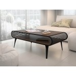 Τραπεζάκι Σαλονιού Aristo-Βέγγε - Μαύρο 120x60x44