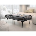Τραπεζάκι Σαλονιού Aristo-Γκρι - Μαύρο 120x60x44