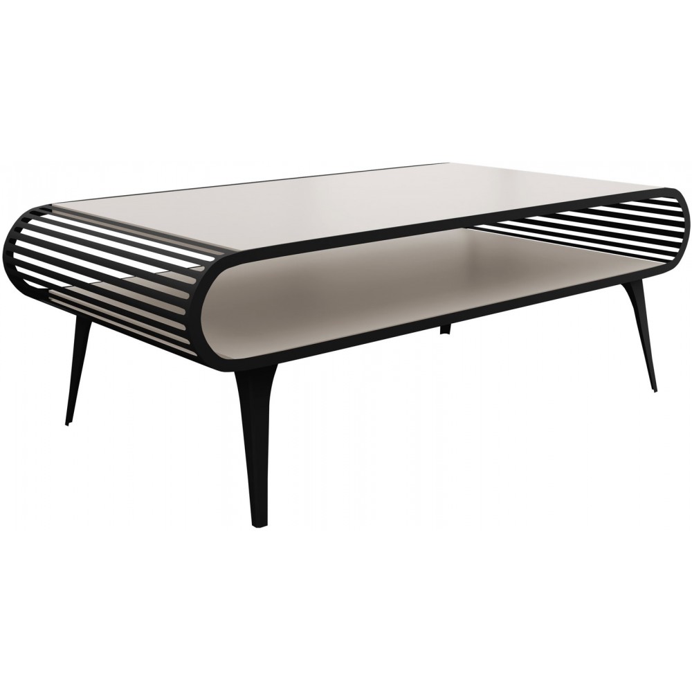 Τραπεζάκι Σαλονιού Aristo-Cashmere - Μαύρο 120x60x44