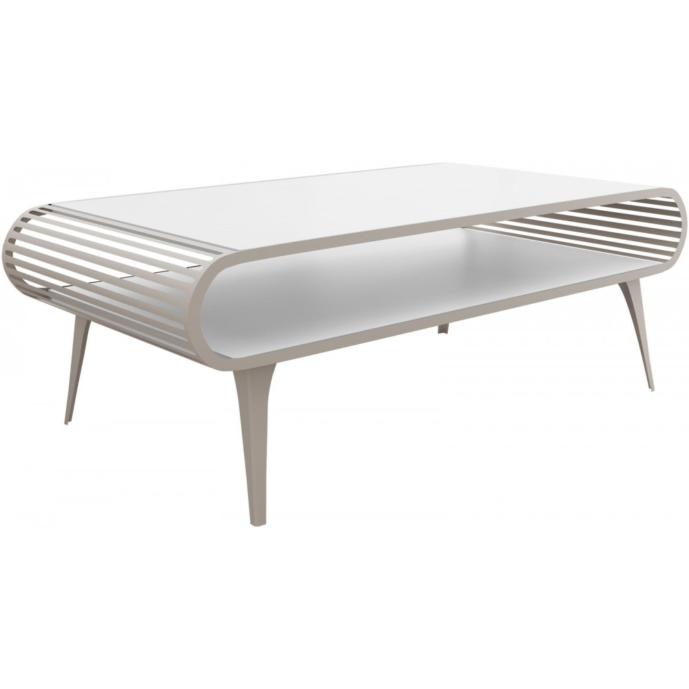 Τραπεζάκι Σαλονιού Aristo-Λευκό - Cashmere 120x60x44
