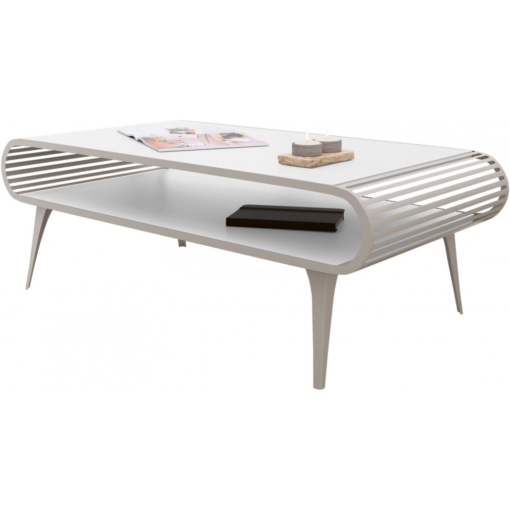 Τραπεζάκι Σαλονιού Aristo-Λευκό - Cashmere 120x60x44