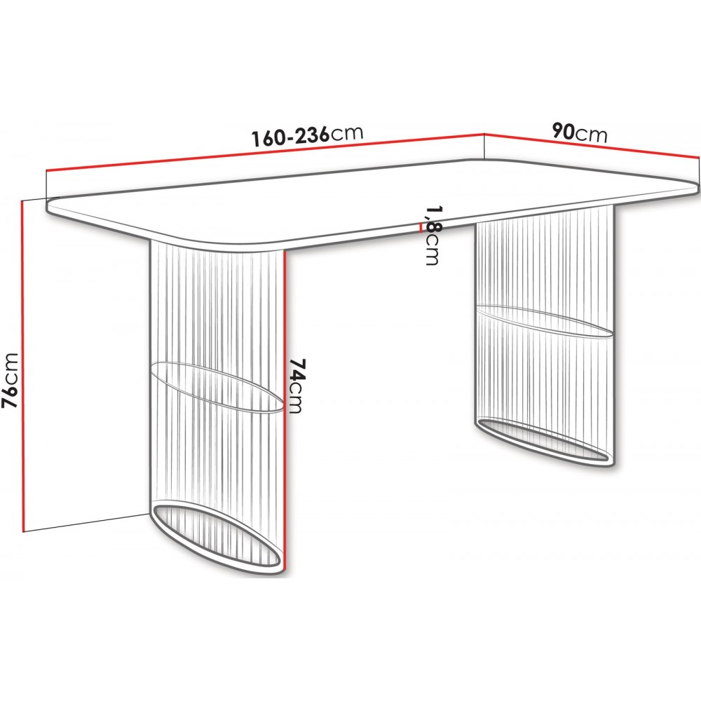 Τραπέζι Arcadia Επεκτεινόμενο-Φυσικό - Cashmere