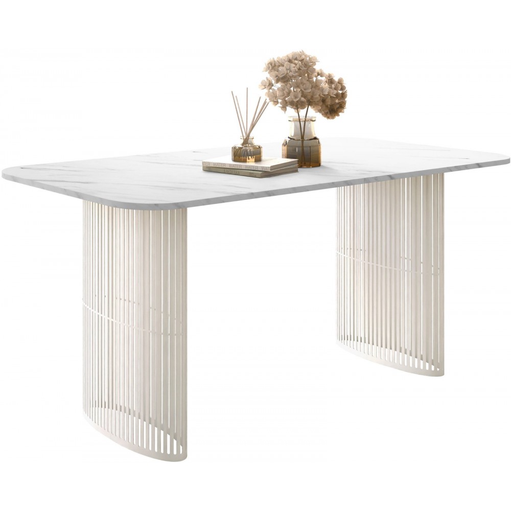 Τραπέζι Arcadia Επεκτεινόμενο-Λευκό Μάρμαρο - Cashmere 160x90x76