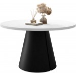 Τραπέζι Calma Επεκτεινόμενο-Λευκό - Μαύρο-Μηκος: 100 εκ.