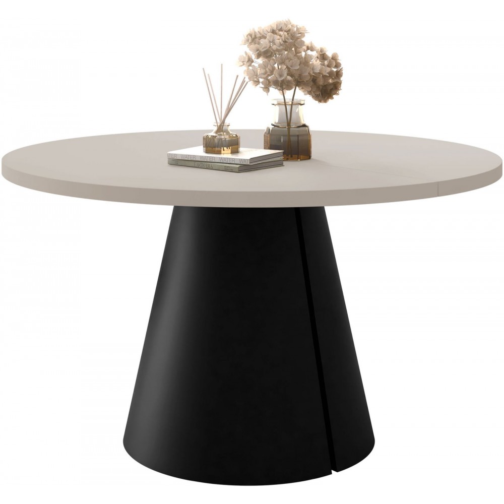 Τραπέζι Calma Επεκτεινόμενο-Cashmere - Μαύρο-Μηκος: 100 εκ.